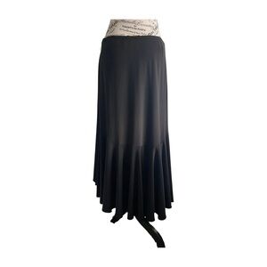 Jane & John Black Asymmetrical Skirt High-Low Hem Ruffles Minimalist Size Medium